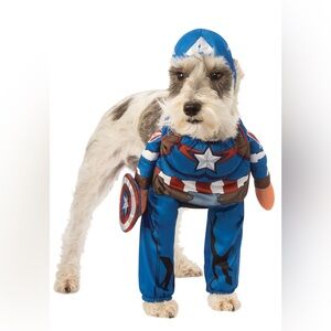 Captain America dog costume